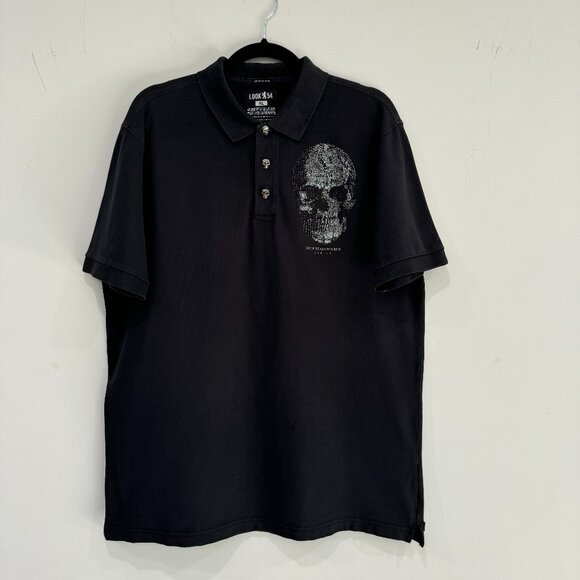 Look 54 HAUPTSTADTROCKER Death's Head Polo, Size XL - Picture 4 of 17